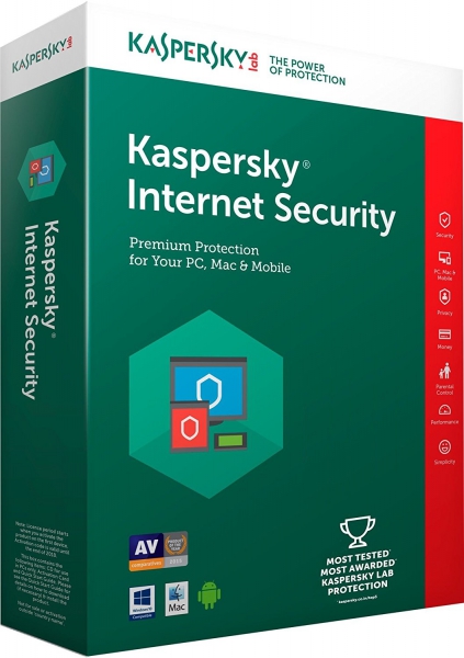 Kaspersky Internet Security 2018 Upgrade Multi-Device, 4 Geräte - 1 Jahr, Download