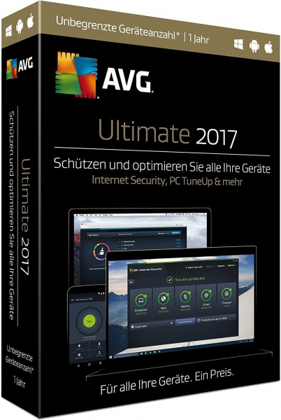 AVG Ultimate 2017, 1 User - 2 Jahre - beliebig viele Geräte, Download