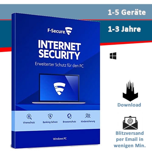 F-Secure Internet Security 1/3/5 Geräte - 1/2/3 Jahre, Download (2021)
