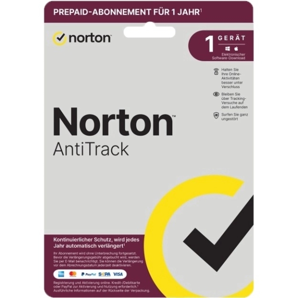 Norton AntiTrack 2026 Download-Lizenz für 1 Gerät