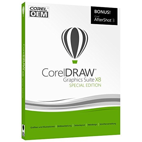 CorelDRAW Graphics Suite X8 Special Edition OEM, inkl. DVD und Corel AfterShot 3