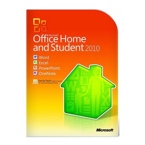 Microsoft Office 2010 Home and Student, FPP (3 PC) inkl. DVD