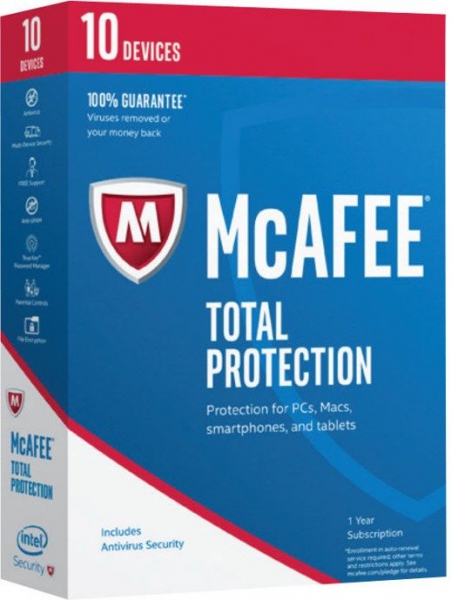 McAfee Total Protection 2017, 10 Geräte - 1 Jahr, Download