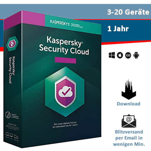 Kaspersky Security Cloud 2021/2022, 3/5/20 Geräte - 1 Jahr, ESD
