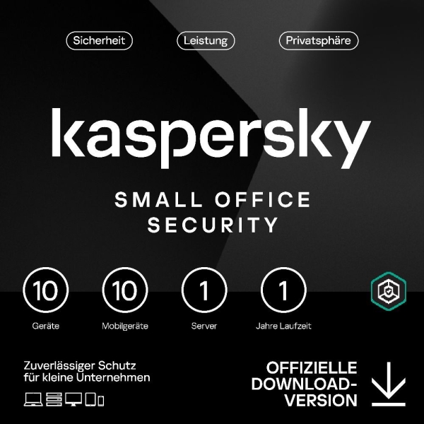 Kaspersky Small Office Security 2026 – 1 Server + 10 Geräte + 10 Mobile Lizenz