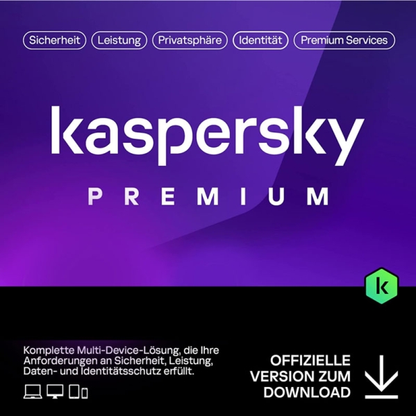 Kaspersky Premium 2024, 1 Gerät - 1 Jahr, Download