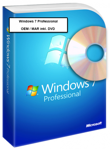 Windows 7 Professional OEM inkl. DVD - 32-bit