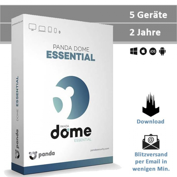 Panda Dome Essential 2021, 5 Geräte - 2 Jahre, Download