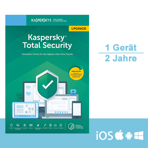 Kaspersky Total Security 2019/2020 Upgrade, 1 Gerät - 2 Jahre, ESD, Download