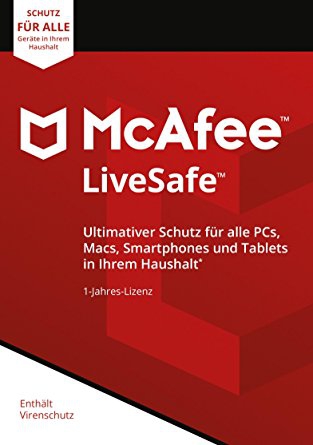 McAfee LiveSafe 2017, 1 User - beliebig viele Geräte - 1 Jahr, Download