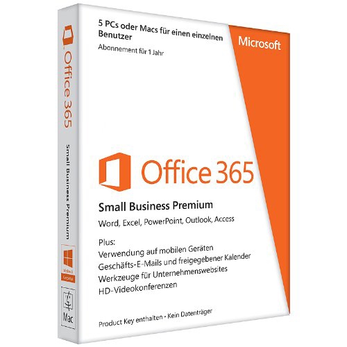 Microsoft Office 365 Business Premium, 5 PCs/MACs- 1 Jahr, Download