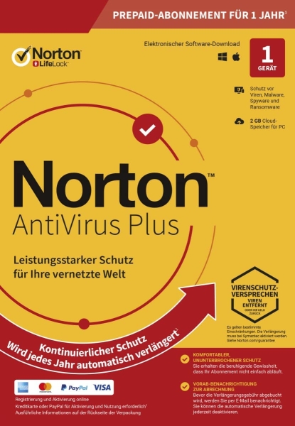 Norton Antivirus Plus – Echtzeitschutz vor Viren & Malware