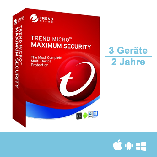 Trend Micro Maximum Security 2017, 3 Geräte - 2 Jahre, Download