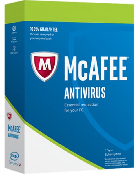 McAfee Antivirus 2017, 1 Gerät - 1 Jahr, Download