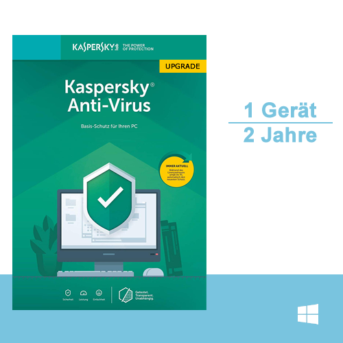 Kaspersky Anti-Virus 2019 Upgrade, 1 PC - 2 Jahre, ESD, Download