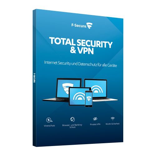 F-Secure Total Security und VPN 2018, 3 Geräte - 2 Jahre, Download