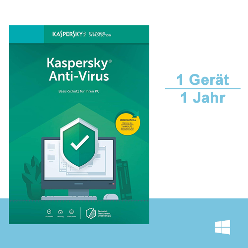 Kaspersky Anti-Virus 2020, 1/3/5 PC - 1-2 Jahre, Download