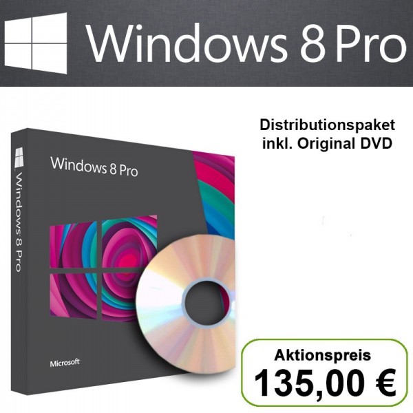 Windows 8 Pro OEM inkl. DVD - 64-bit