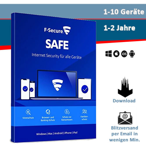 F-Secure Safe 2024, 1-10 Geräte, 1 oder 2 Jahre, Download