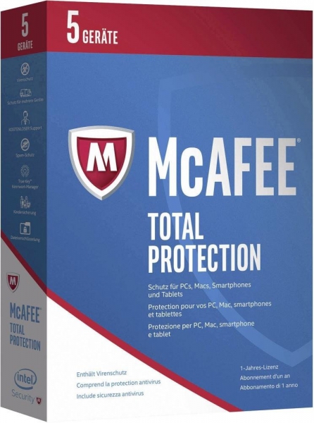 McAfee Total Protection 2017, 5 Geräte - 1 Jahr, Download
